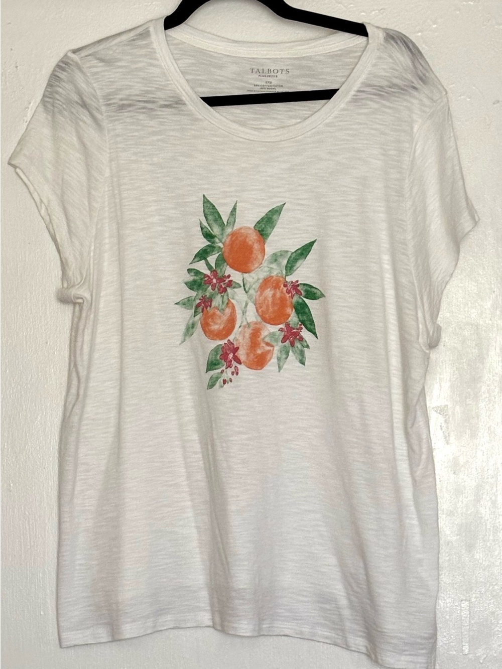 Talbots Citrus Gallery Crewneck Tee Size 2XP - Picture 2 of 5